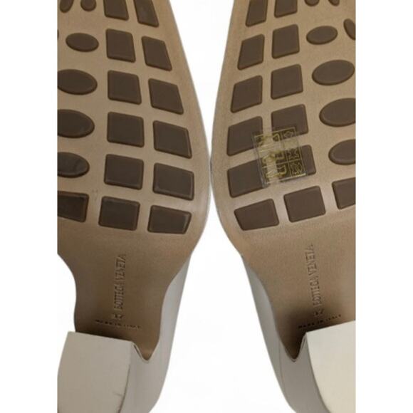 Bottega Veneta Tex Mule White IT37 US7  Sculptural Block Heel Italy NEW Rare - Picture 15 of 16